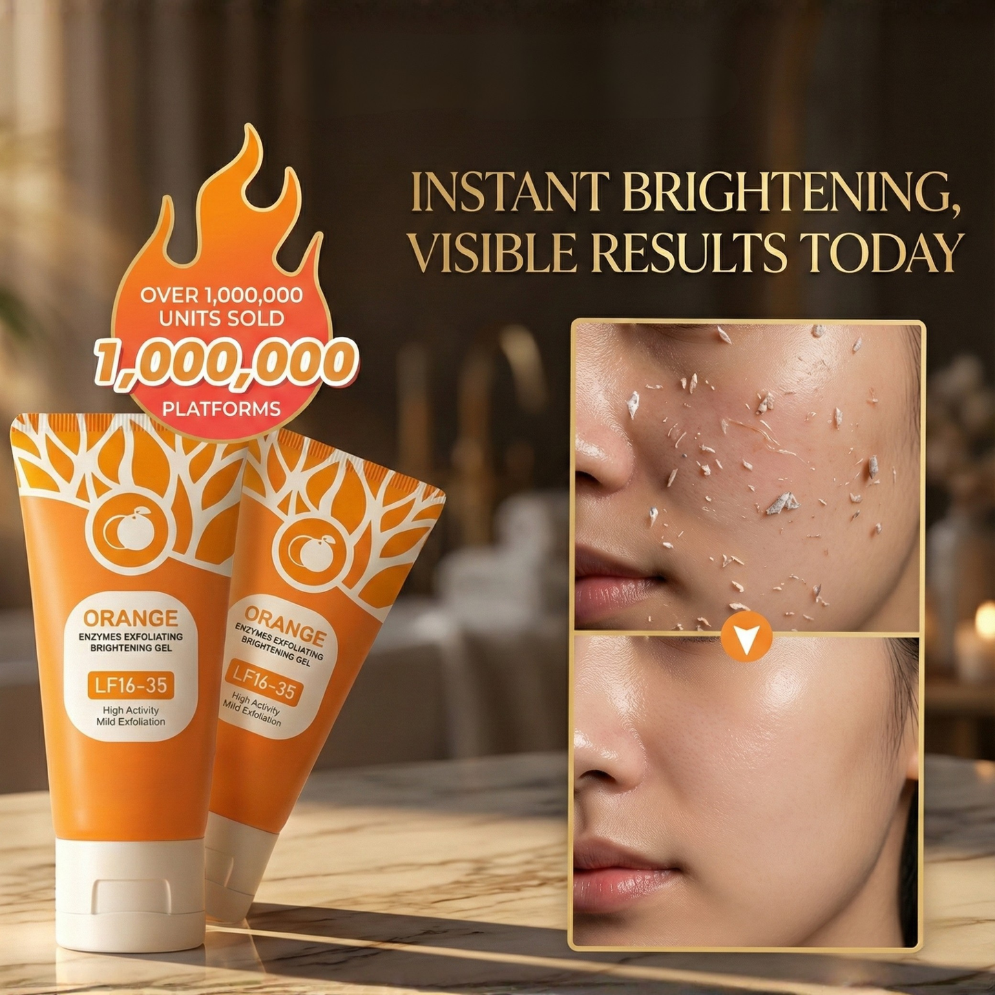 Auraglow™ Citrus Enzyme Exfoliating Gel for Dark Spots & Smooth Skin