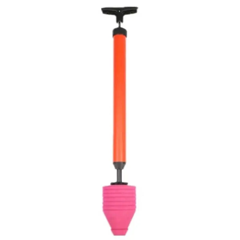 Air Blast Toilet Plunger with Interchangeable Nozzles and Textured Grip