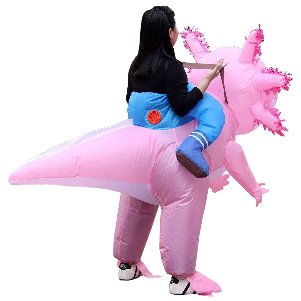 Adult Cartoon Salamander Inflatable Costume