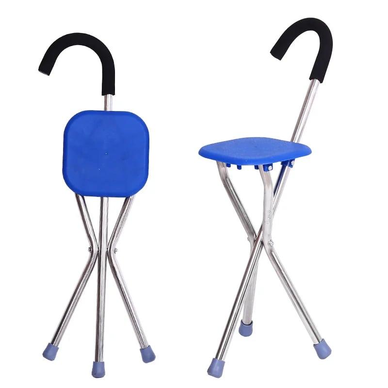 German Elderly Crutch Stool Blue