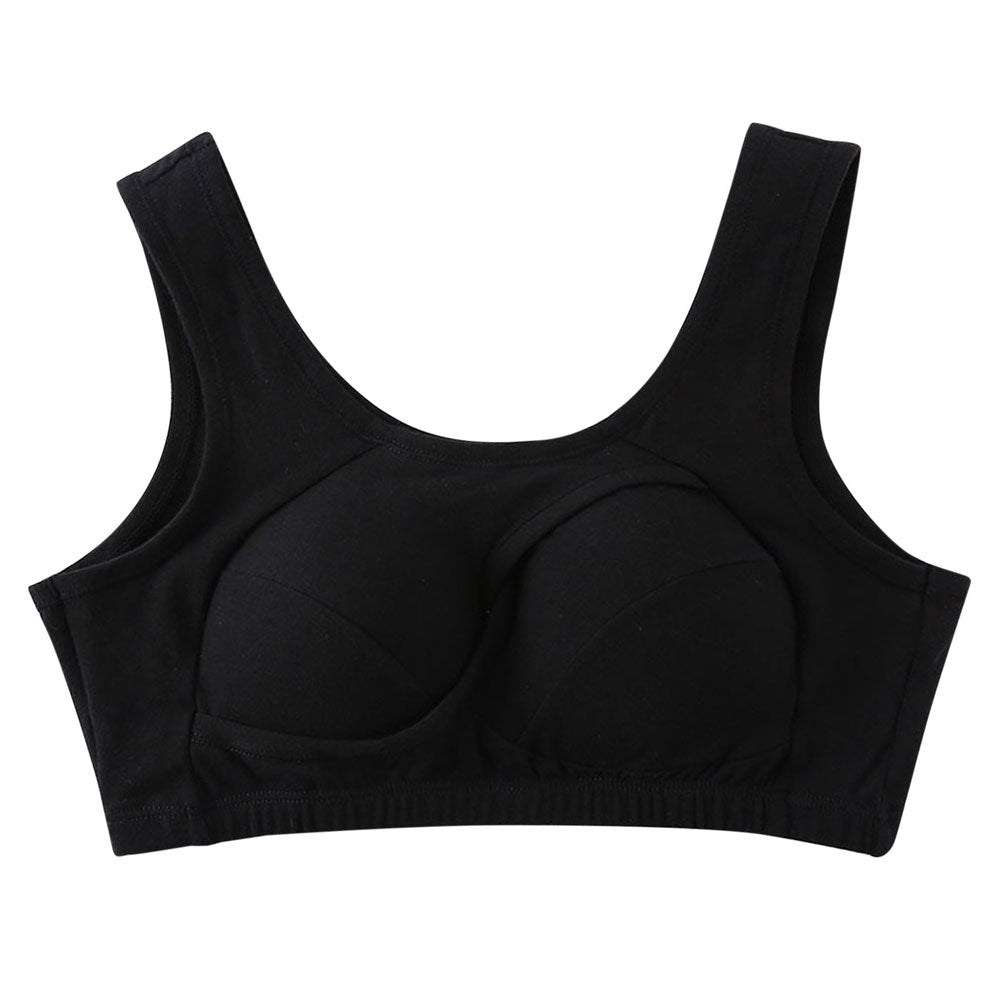 Pure Cotton Instantly Lifts Anti Sagging Wirefree Bra Black / S