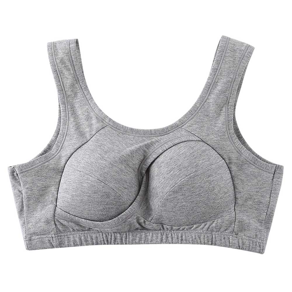 Pure Cotton Instantly Lifts Anti Sagging Wirefree Bra Gray / S