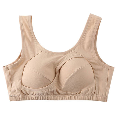 Pure Cotton Instantly Lifts Anti Sagging Wirefree Bra Beige / S