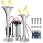 Dual Electric Air Horn Kit with 130dB Output and Integrated Compressor for Vehicles