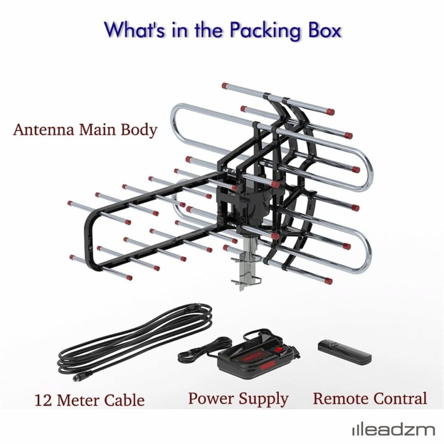 Long Range Tv Antenna 1000 + Miles American Booster Outdoor 4H Vhf/Uhf 360°S