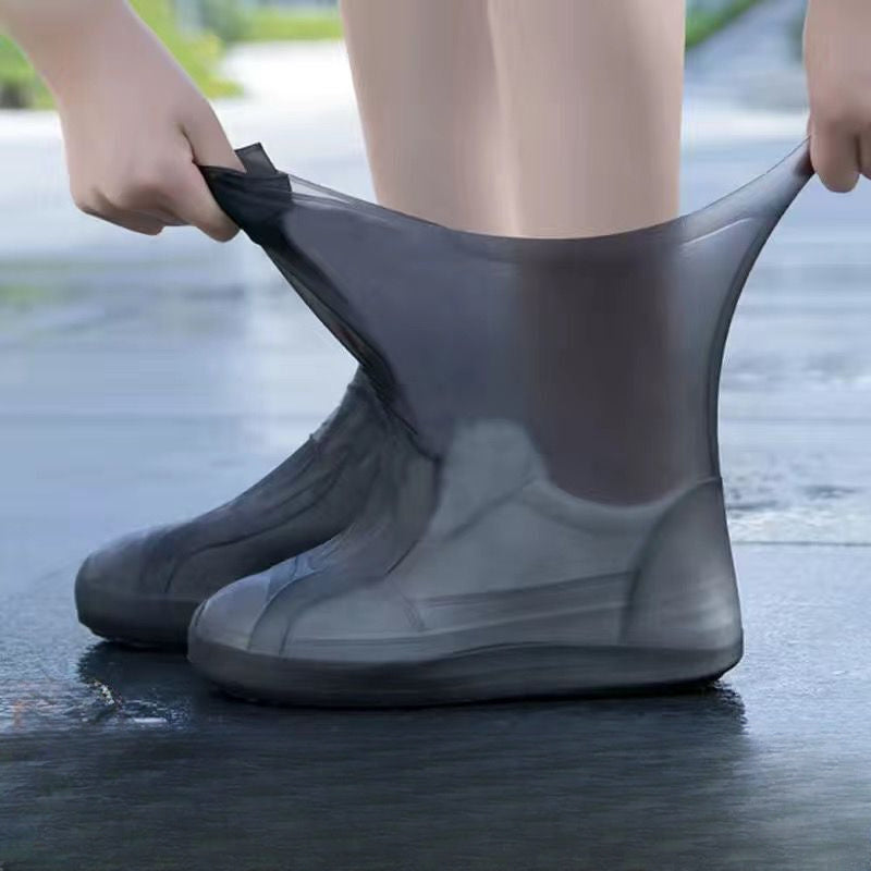 3 Pair Of Outdoor Latex Rain Boots Waterproof Shoe Cover