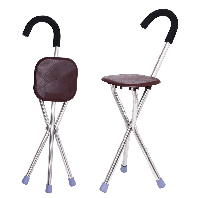 German Elderly Crutch Stool Brown