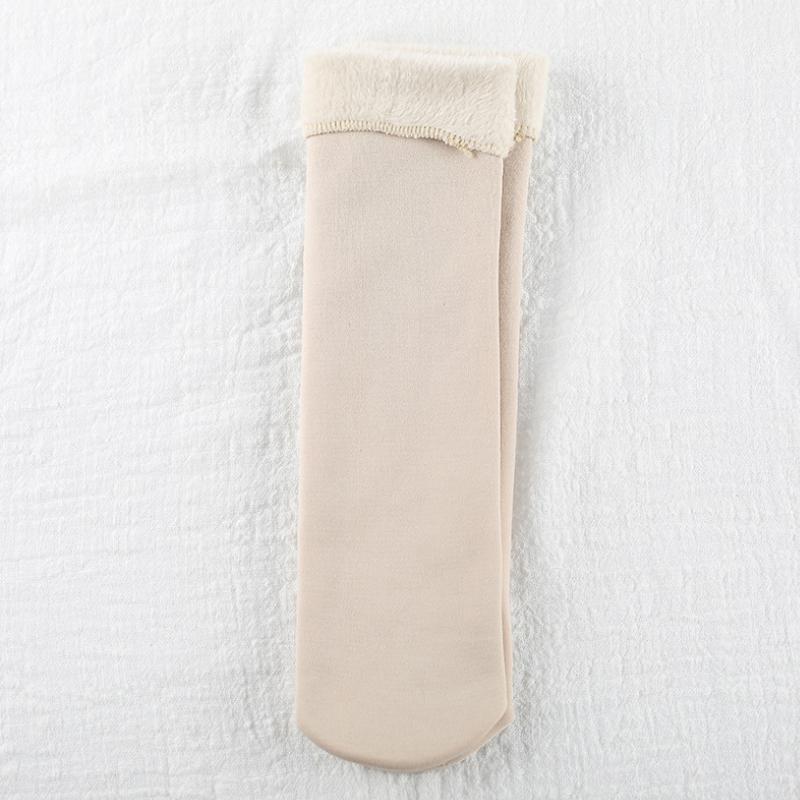 Winter Soft Plush Floor Socks 1 Pair (Beige)