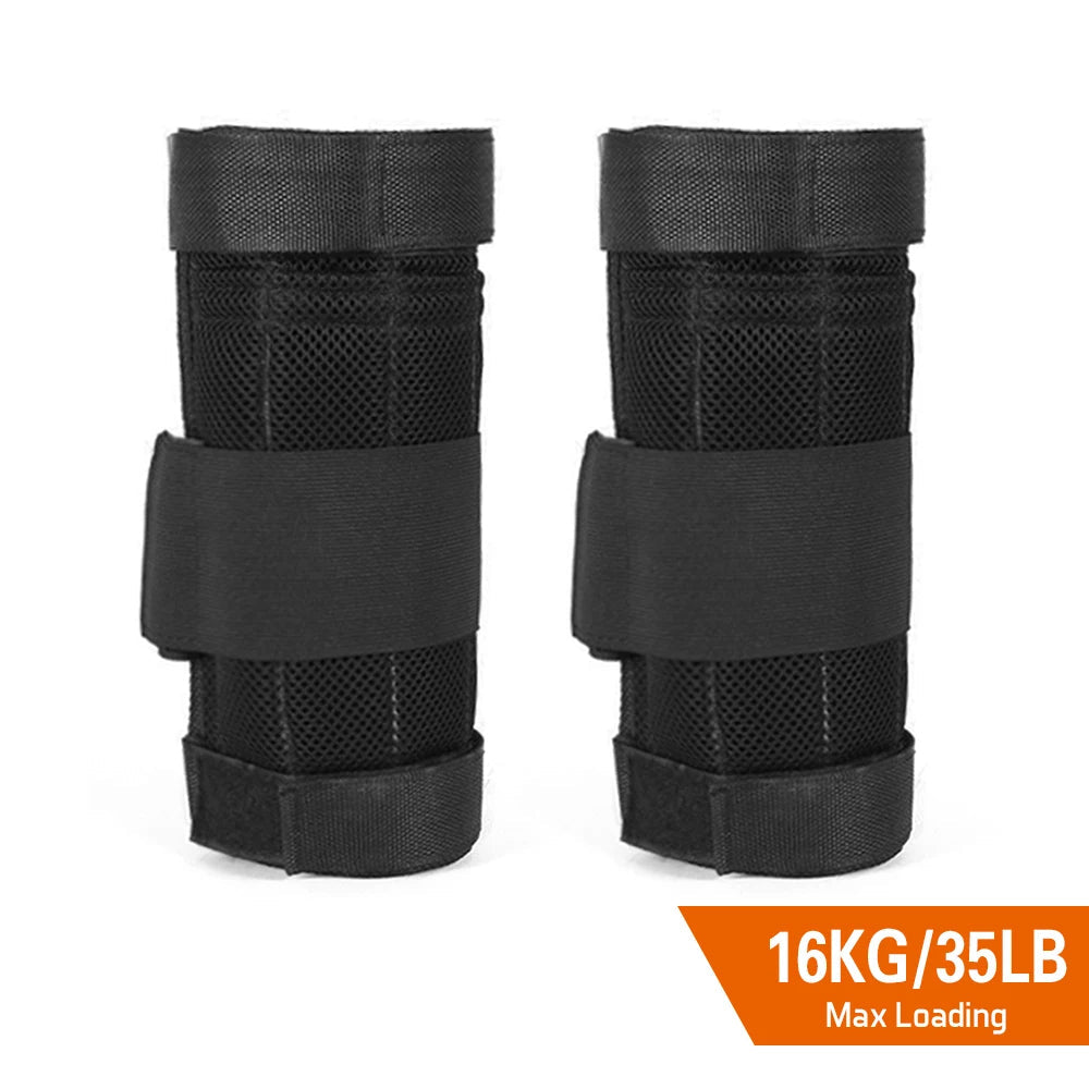 Adjustable Ankle Weights with Mesh Design and Adhesive Strap, 35.2 lbs Maximum