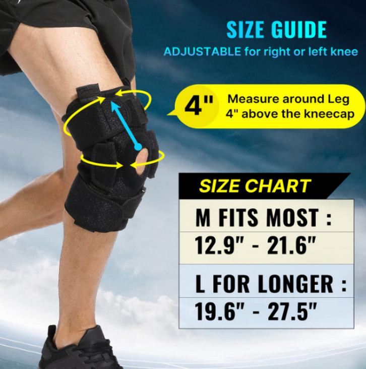 Adjustable Hinged Knee Brace For Meniscus Tear