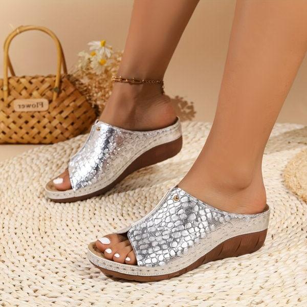 Chic Women’s Orthopedic Sandals Silver / 6