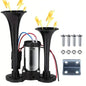 Dual Electric Air Horn Kit with 130dB Output and Integrated Compressor for Vehicles