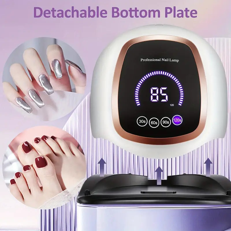 Home And Salon Nail Curing Lamp With Auto Sensor / 4 Timer Settings For Gel Polish Led Dryer