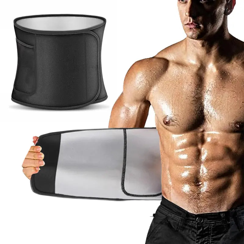 Neoprene Waist Trainer Belt with Adjustable Closure and Heat Retention for Unisex Workouts