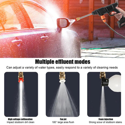 Cordless Pressure Washer 380 PSI with Dual 24V Batteries and Foam Soap Dispenser, 33ft Spray Range