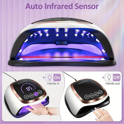 Home And Salon Nail Curing Lamp With Auto Sensor / 4 Timer Settings For Gel Polish Led Dryer