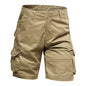 Men's Heavy-Duty Multi-Pocket Tactical Cargo Shorts - 100% Organic Cotton Hiking & Work Shorts