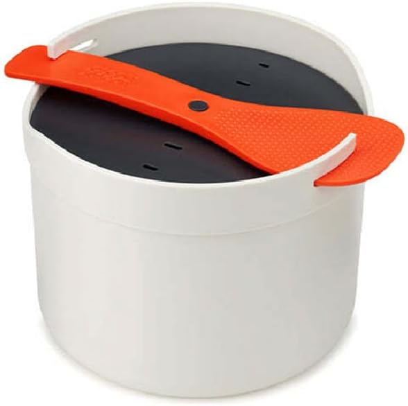 Microwave Steam Cooker with Locking Paddle and Colander, 2-Liter Capacity
