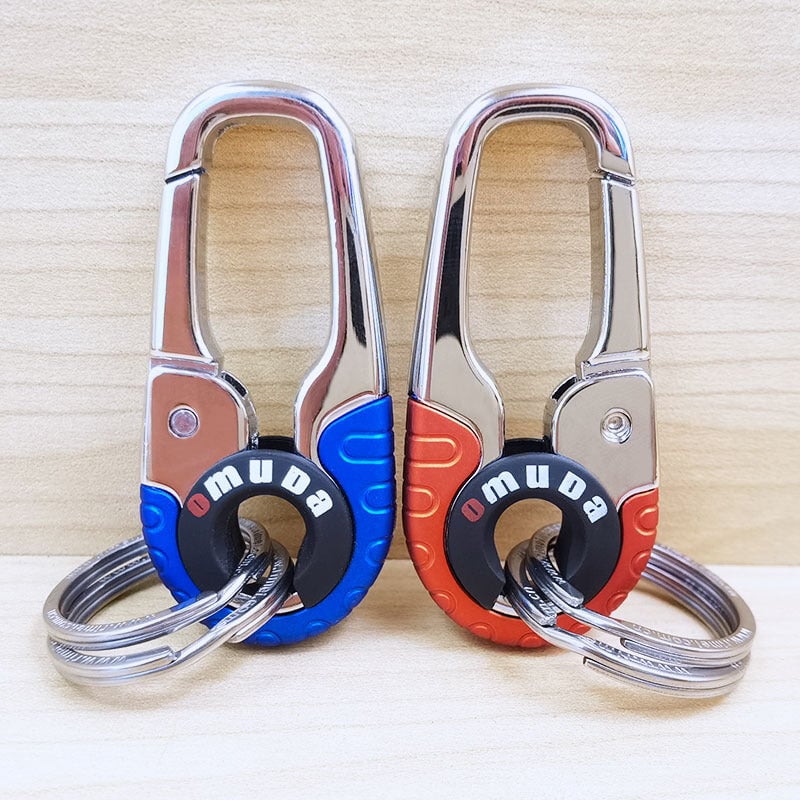 Creative Stainless Steel Keychain Orange + Blue