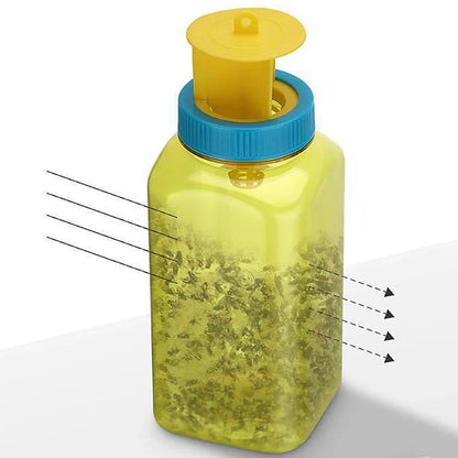 Fruit Fly Trap Bottle with Four Entry Points and Hanging Loop for Gardens