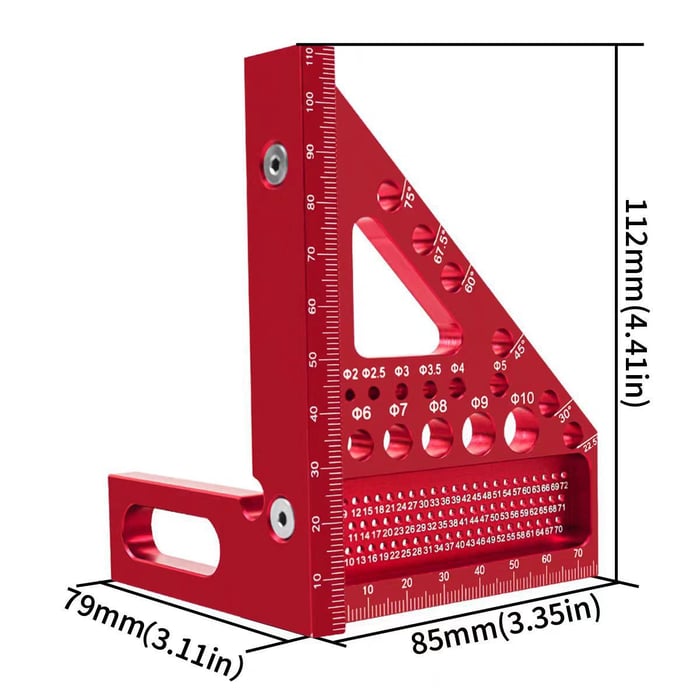 3D Multi-angle Carpenter Square Scriber :All-in-One Angle Master System