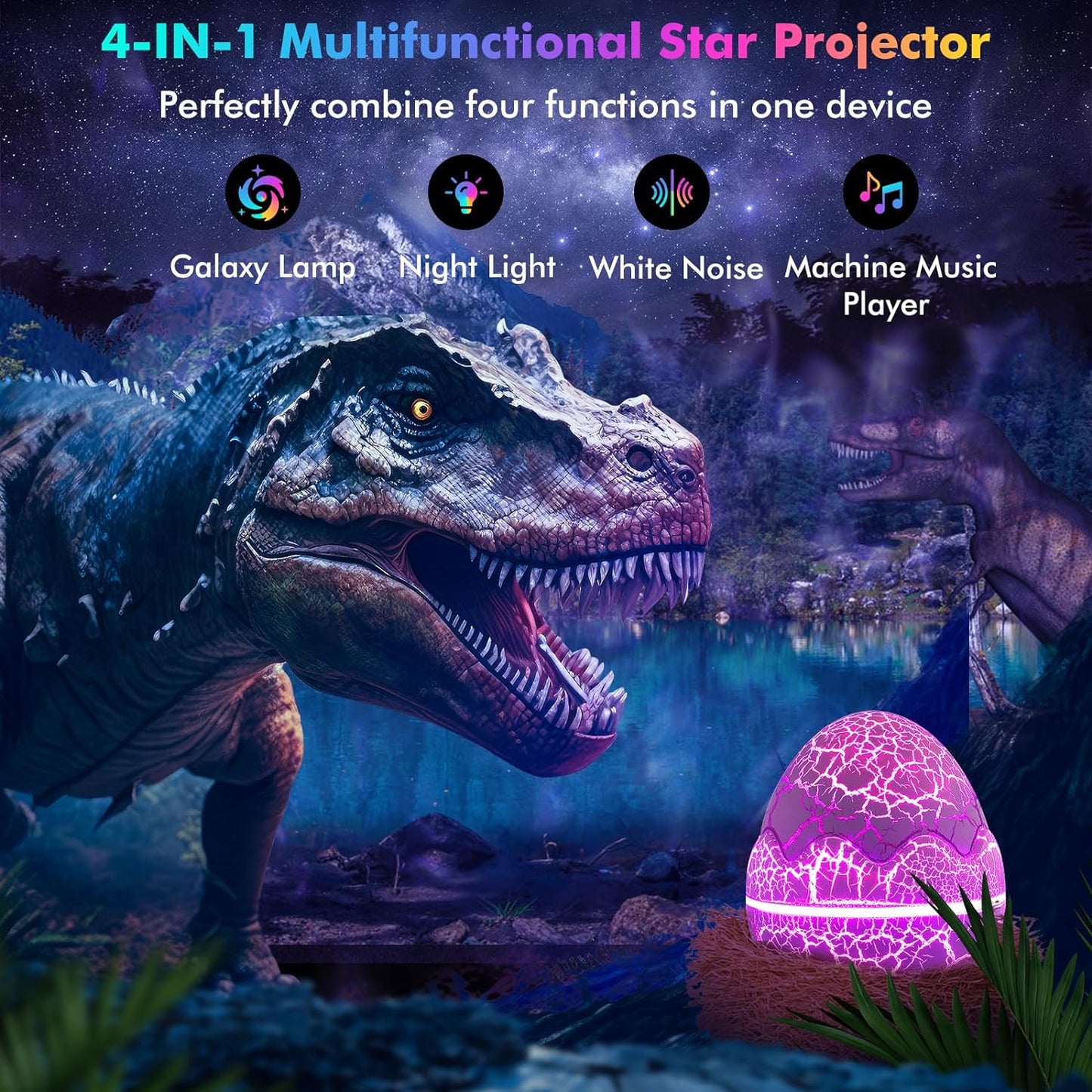 DinoGlow 4 in 1 Northern Lights Projector