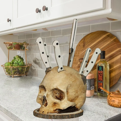 Gothic Skull Knife Holder