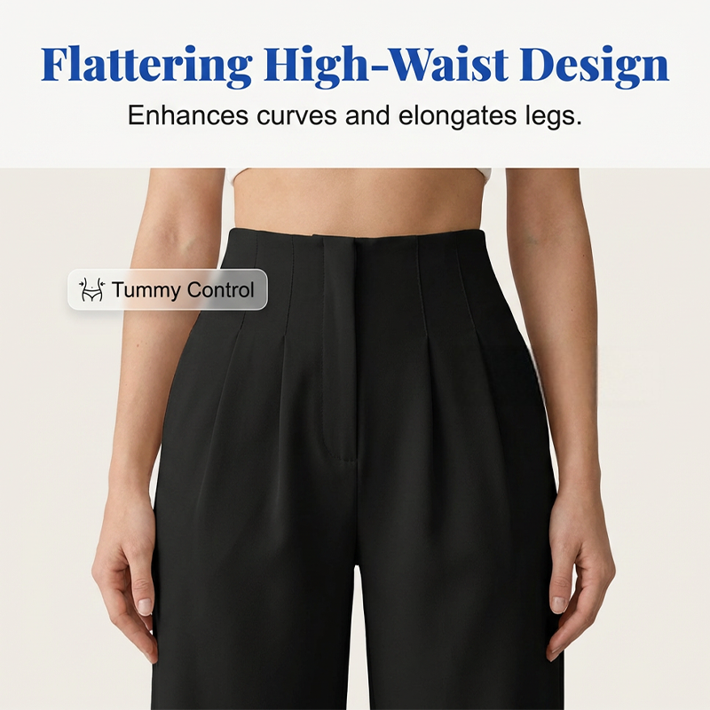 Women’s Solid Color Casual Wide Leg Pants