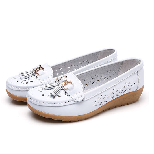 Women's hollow soft leather breathable sandals
