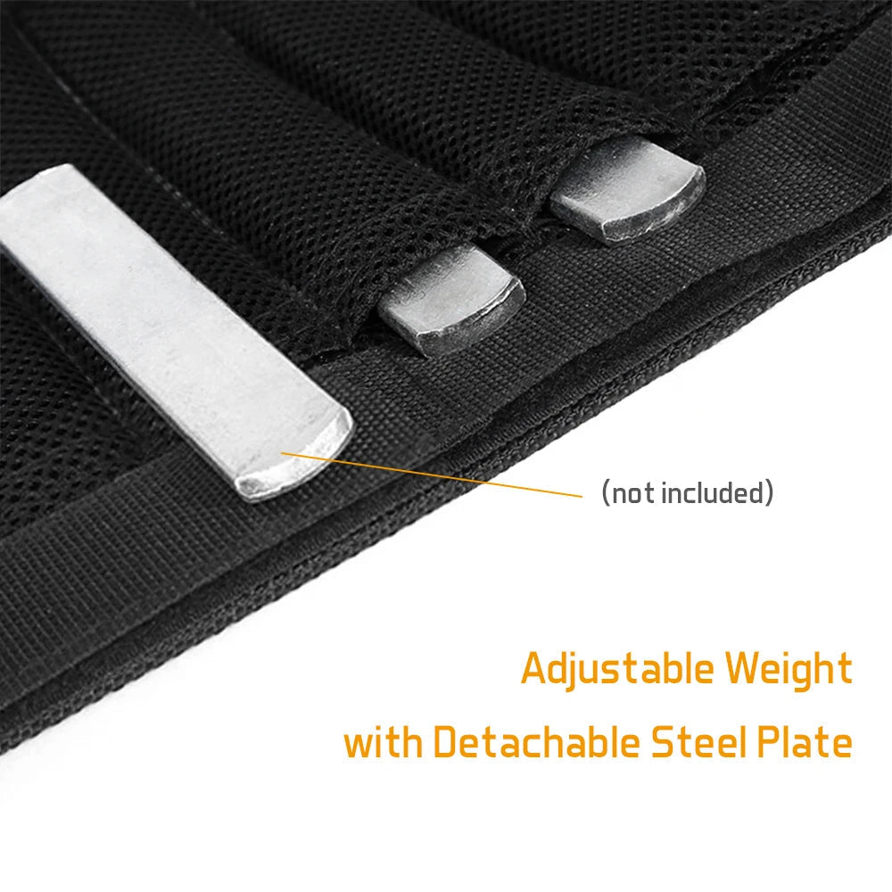 Adjustable Ankle Weights with Mesh Design and Adhesive Strap, 35.2 lbs Maximum