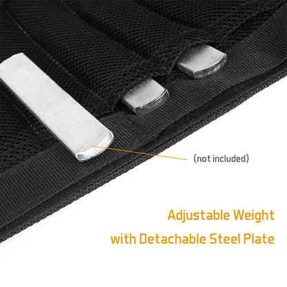 Adjustable Ankle Weights with Mesh Design and Adhesive Strap, 35.2 lbs Maximum
