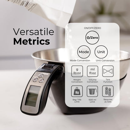 Digital Measuring Cup Scale With Removable Bowl