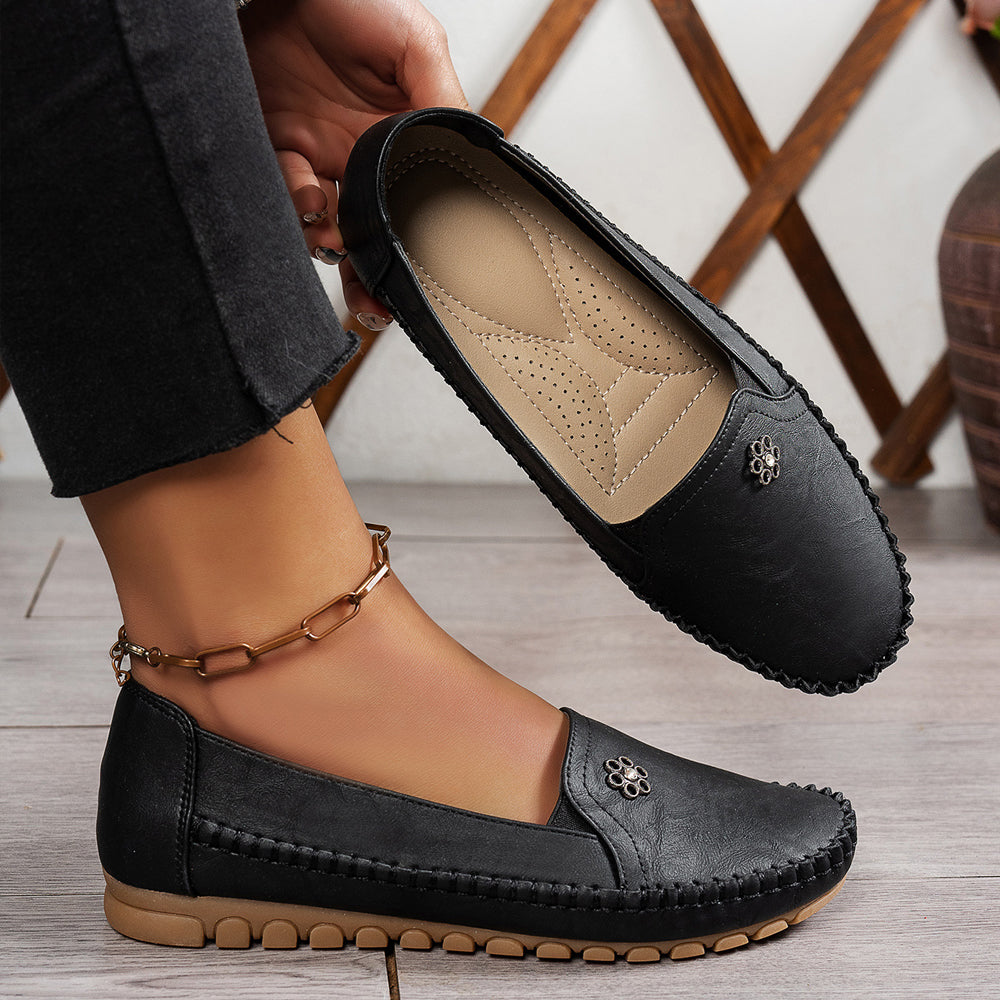 Women's Orthopedic Leather Shoes – Lightweight, Breathable, Anti-Slip