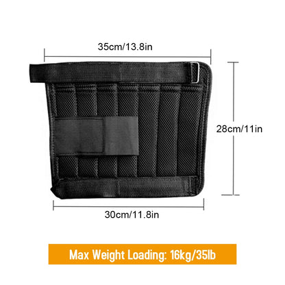 Adjustable Ankle Weights with Mesh Design and Adhesive Strap, 35.2 lbs Maximum