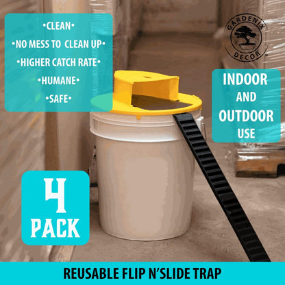 4-Pack Bucket Lid Mouse Trap