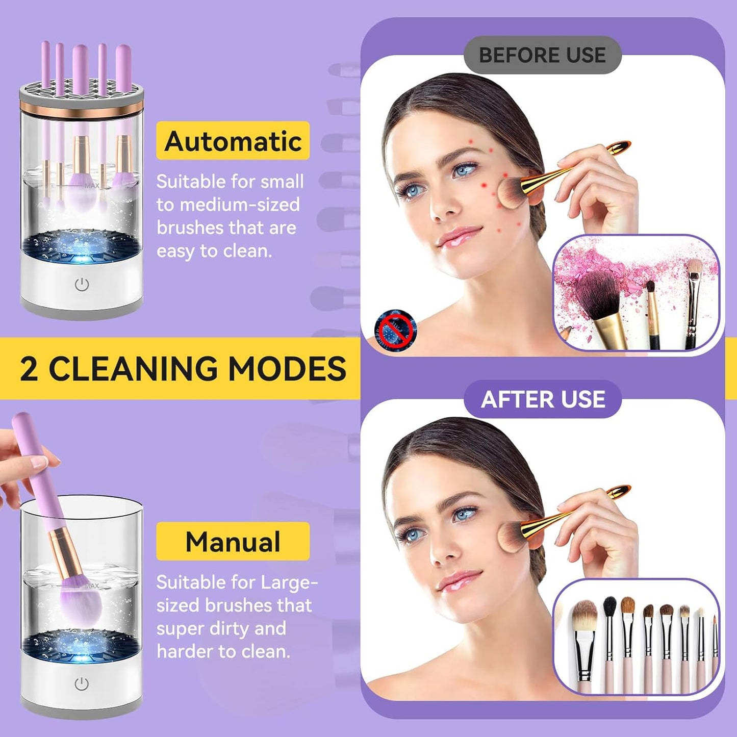 Electric Makeup Brush Cleaner Machine