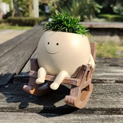 Potelegant Smily Face Planter Pot