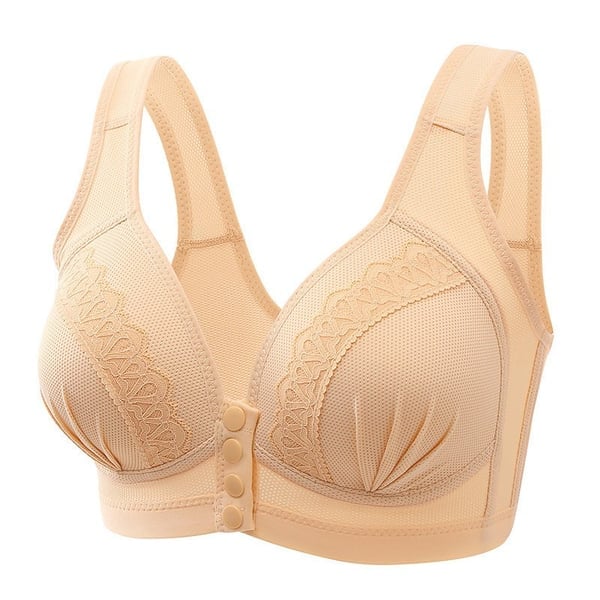 🥰Front Button Breathable Skin-Friendly Cotton Bra Skin / L