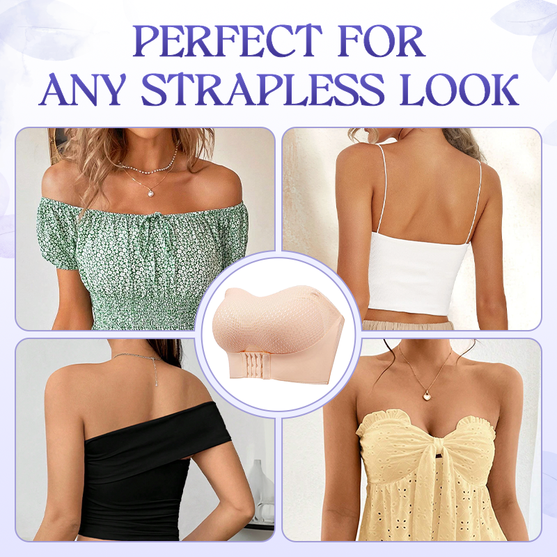 Breezypush - Breathable Non-Slip Strapless Front Buckle Push-Up Bra Hot Sale 50% Off