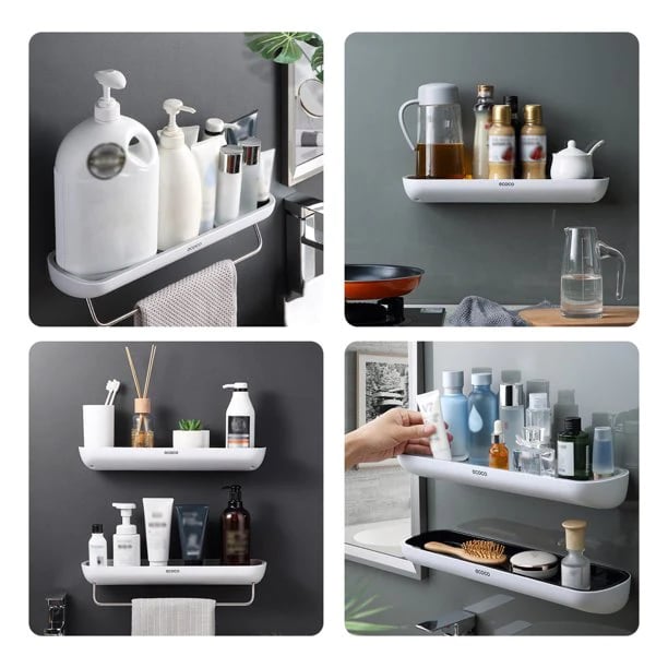 Easymount Bathroom Storage Shelf - No Drilling Required