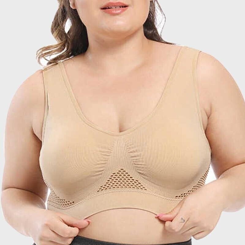 Breathable Cool Liftup Air Bra Khaki / S