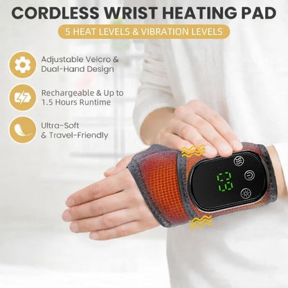Wrist Massage Wrap with Heat and Vibration,  Rechargeable