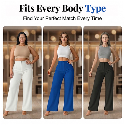 Women’s Solid Color Casual Wide Leg Pants