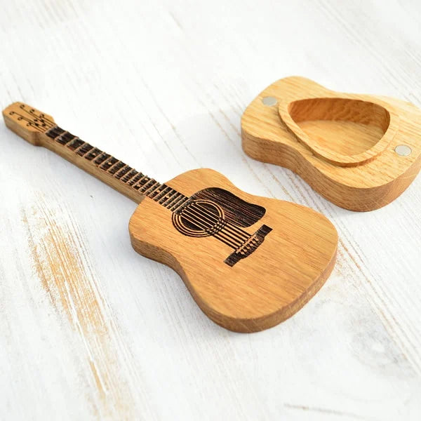 Wooden Acoustic Guitar Pick Box - Hot Sale 50% Off