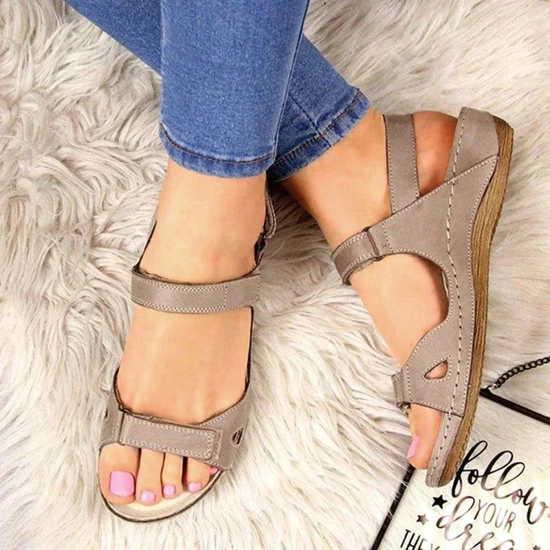 2024 Comfort Retro Orthopedic Sandals Gray / 5 Shoes