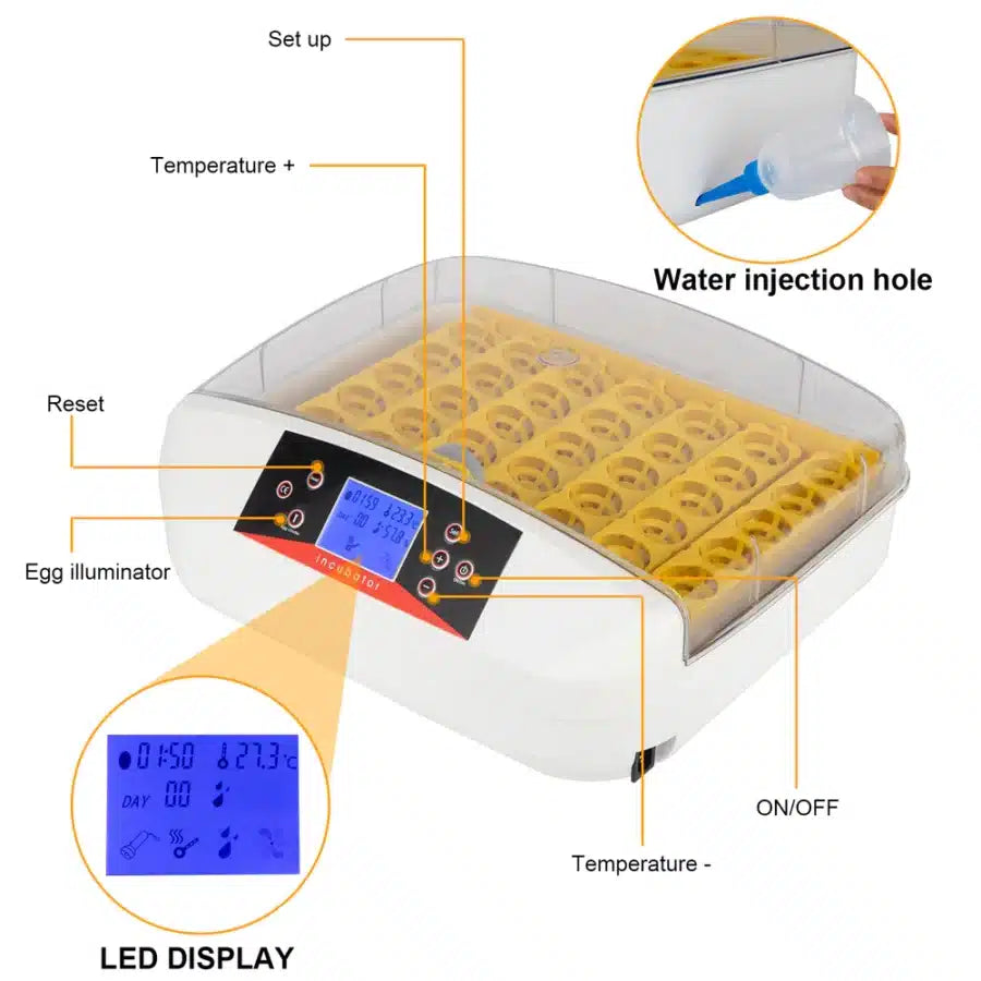 42-Egg Practical Fully Automatic Poultry Incubator