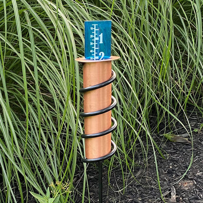 Copper Rain Gauge Vertical Base (Designed To Be Dug Into The Ground)