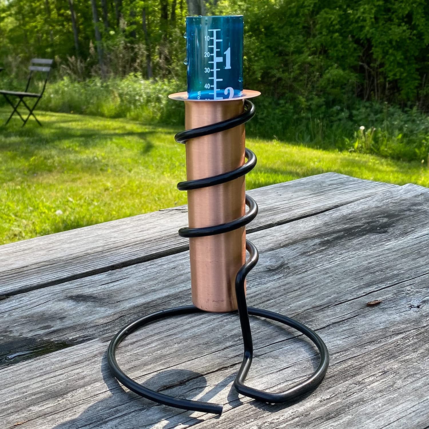 Copper Rain Gauge Table Base (Designed To Be Put On A Surface)