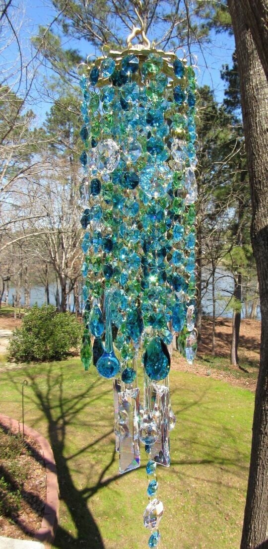 Crystal Wind Chime Blue / Buy1