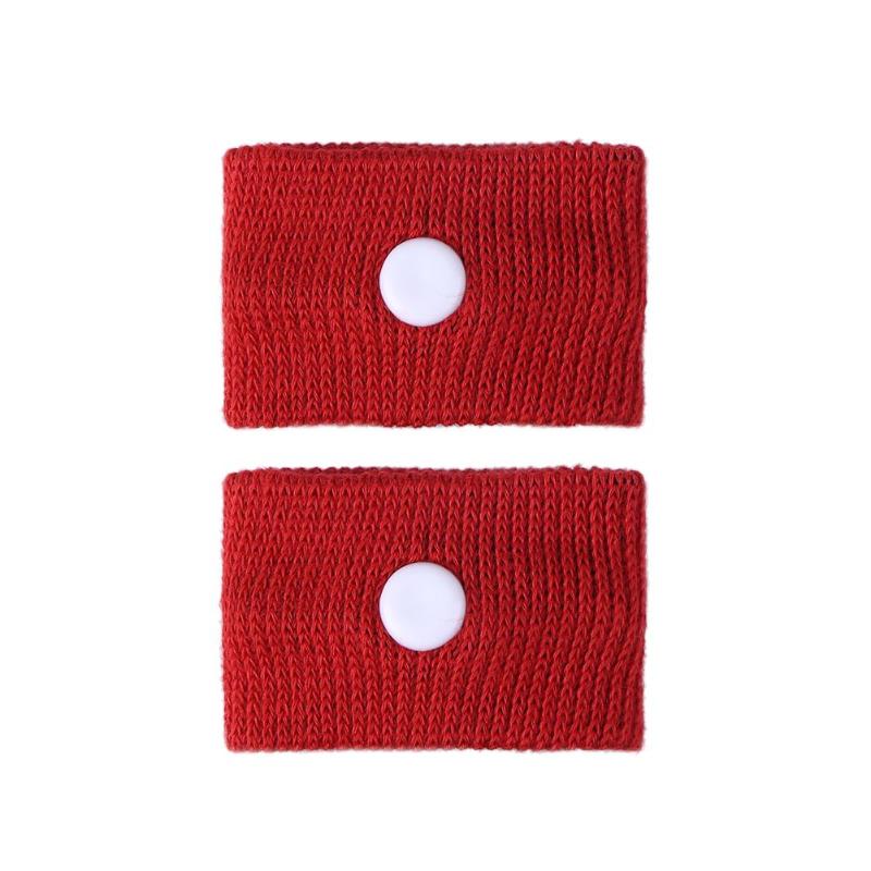 Anti-Nausea Acupressure Wristband Red / 1 Pair